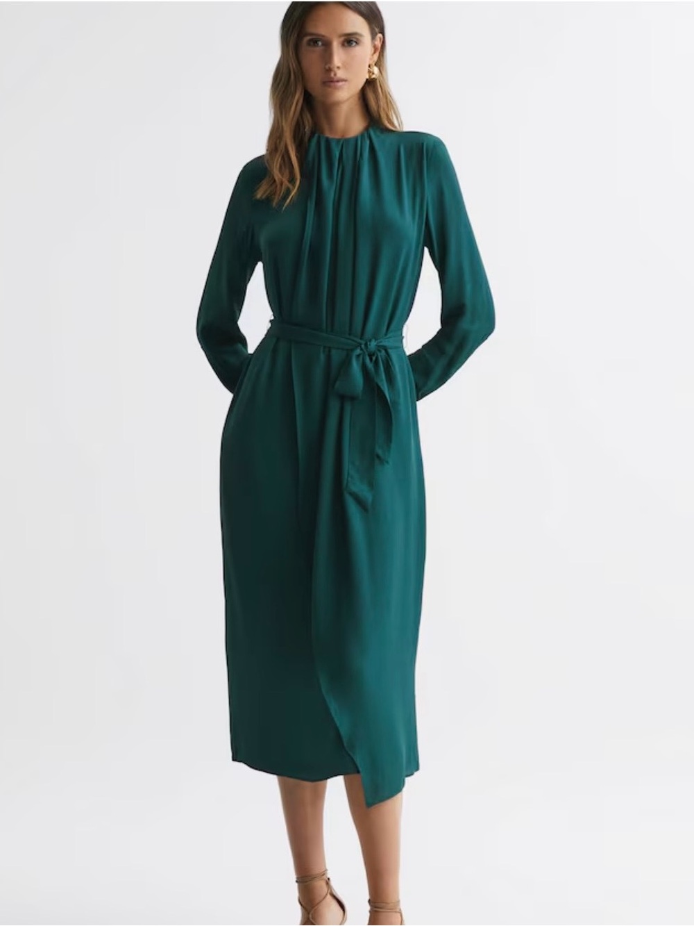 REISS “Phoenix” Pleated Flowy Dress - Picture 3 of 7
